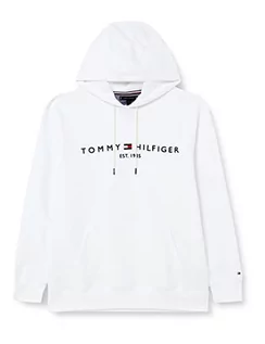 Bluzy męskie - Tommy Hilfiger Męska bluza z kapturem Bt-Tommy Logo - B, biały, XXL - grafika 1