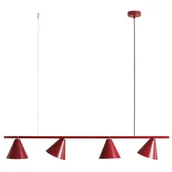 Lampy sufitowe - Nowoczesna lampa wisząca From 1108L15 Aldex stożki czerwone - miniaturka - grafika 1