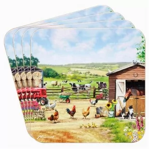 Leonardo Lesser & Pavey Collection PODKŁADKI KORKOWE NA STÓŁ Farmhouse - Ferma ze zwierzętami - MAŁE KPL. 4 SZT. - Obrusy i serwetki - miniaturka - grafika 1