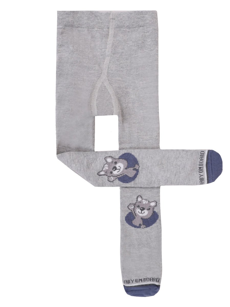 Rajstopy bawełniane chłopięce dziecięce niemowlęce szare 68-74 MYWAY
