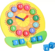 Układanki dla dzieci - Sorter drewniany edukacyjny zegar MARIONETTE 20el - miniaturka - grafika 1