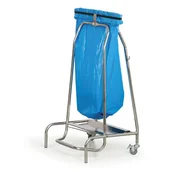 Worki na śmieci - B2B Partner Nierdzewny stojak na worki na odpady, mobilny, 590 x 430 x 915 mm WT-A01822 - miniaturka - grafika 1