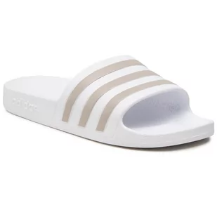 Adidas Klapki adilette Aqua EF1730 Ftwwht/Plamet/Ftwwht - Klapki i japonki damskie - miniaturka - grafika 1