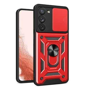 Hurtel Hybrid Armor Camshield etui do Samsung Galaxy S23+ pancerny pokrowiec z osłoną na aparat czerwone - Etui i futerały do telefonów - miniaturka - grafika 2