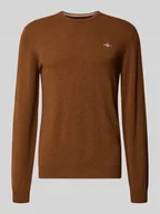 Swetry męskie - Sweter z dzianiny z prążkowanymi wykończeniami - miniaturka - grafika 1