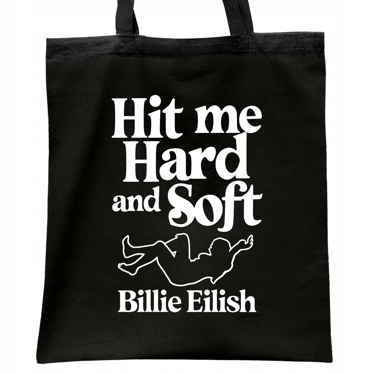 Torba bawełniana czarna na zakupy Billie Eilish Hit Me Hard And Soft