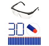 Zabawki militarne - Zestaw Okulary taktyczne do Nerf + 30 strzałek - miniaturka - grafika 1