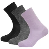 Skarpetki męskie - Damskie skarpety Devold Daily Light Woman Sock 3PK Rozmiar skarpet: 36-40 / Kolor: fioletowy - miniaturka - grafika 1