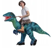 Stroje karnawałowe - PRZEBRANIE DMUCHANY STRÓJ DINOZAUR 160-190 cm - miniaturka - grafika 1