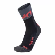 Skarpetki męskie - UYN UYN Męskie skarpetki rowerowe Uyn Man Cycling Light Socks czarny czarny/szary/hibiskus 35-38 S100082 - miniaturka - grafika 1