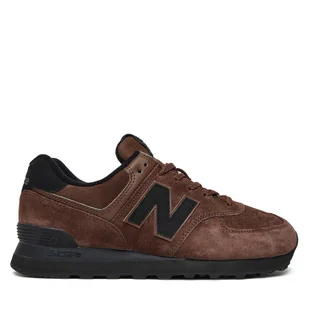 Sneakersy New Balance U574LEB Brązowy - Sneakersy męskie - miniaturka - grafika 1