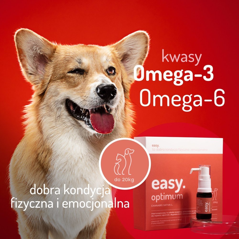 Easy. Olej konopny dla psów i kotów Optimum do 20kg