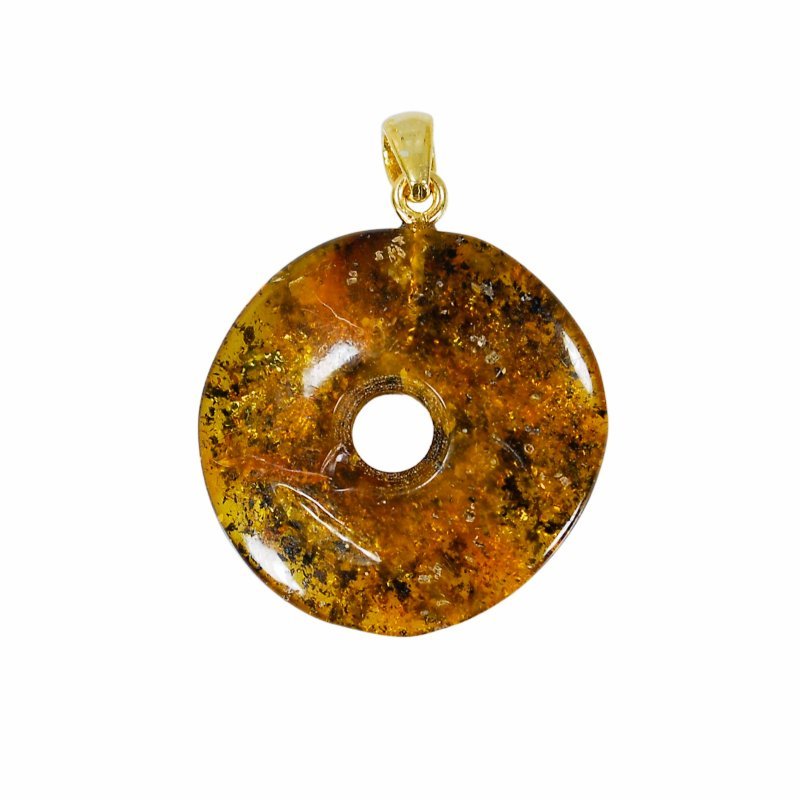 Wisior z koniakowego bursztynu