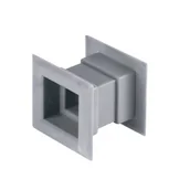 Kratki wentylacyjne - Osłona wentylacyjna drzwiowa 45x45 metalowa satyna srebrna - miniaturka - grafika 1