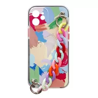 Etui i futerały do telefonów - Color Chain Case żelowe elastyczne etui z łańcuchem łańcuszkiem zawieszką do iPhone 8 Plus / iPhone 7 Plus wielokolorowy - miniaturka - grafika 1