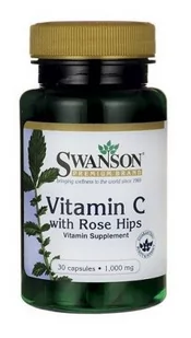Swanson Witamina C z dziką różą 1000mg 30 kapsułek - Witaminy i minerały - miniaturka - grafika 1
