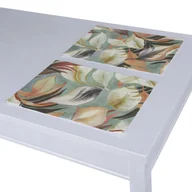 Obrusy i serwetki - Dekoria pl pl Podkładka 2 sztuki pomarańczowo-bordowo-zółte liście na miętowym tle 40 x 30 cm Abigail - miniaturka - grafika 1