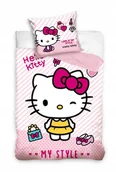 Pościel dla dzieci - POŚCIEL bawełniana HELLO KITTY 160x200 - miniaturka - grafika 1