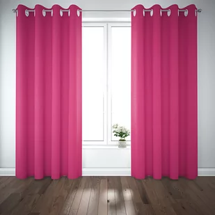 Domarex Zasłona DOLCE różowa 140 x 250 cm na przelotkach - Zasłony - miniaturka - grafika 1