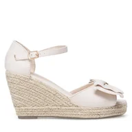 Espadryle damskie - Espadryle DeeZee WYL2710-02 Beżowy - miniaturka - grafika 1