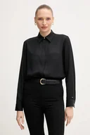 Koszule damskie - Tommy Hilfiger koszula damska kolor czarny regular z kołnierzykiem klasycznym WW0WW46597 - miniaturka - grafika 1