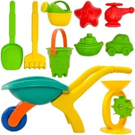 Zabawy w naśladowanie dorosłych - WOOPIE Zestaw do piasku 10w1 z taczką dla dzieci od 3 lat - miniaturka - grafika 1