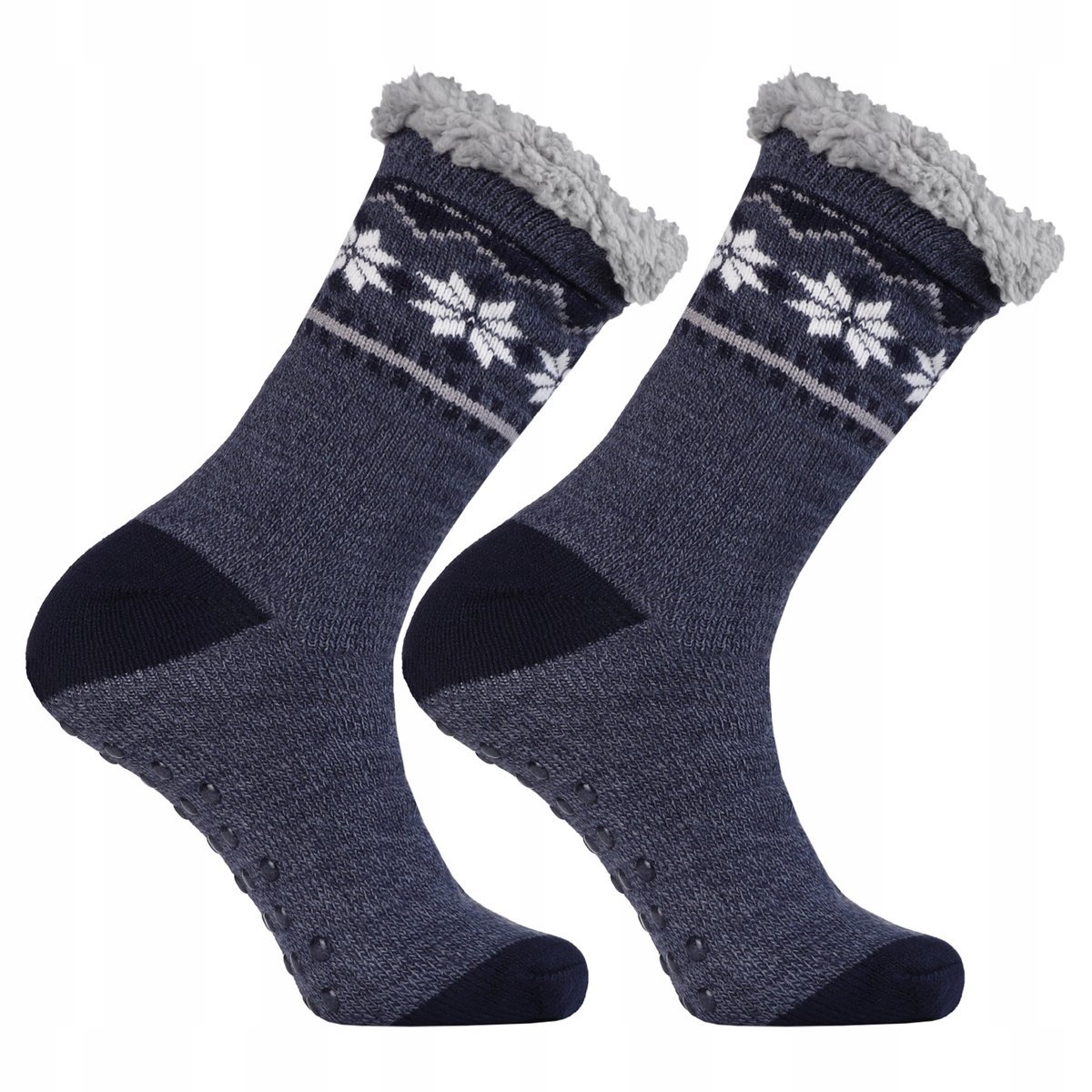 Ciepłe I Milutkie Świąteczne SKARPETY MĘSKIE ANTYPOŚLIZGOWE ABS MORAJ
