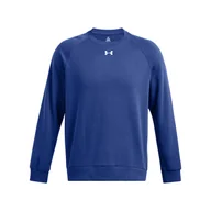 Bluzy męskie - Męska Bluza UNDER ARMOUR UA RIVAL FLEECE CREW 1379755-432 – Niebieski - miniaturka - grafika 1