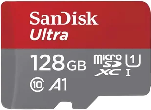 Karta SanDisk SanDisk Ultra - Flash-Speicherkarte microSDXC-an-SD-Adapter inbegriffen - 128 GB - A1 / UHS-I U1 / Class10 - microSDXC UHS-I - Karty pamięci - miniaturka - grafika 1