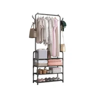 Wieszaki i stojaki - Wieszak na ubrania LRA-01 czarny - miniaturka - grafika 1