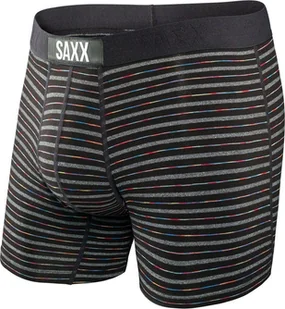 SAXX Bokserki Vibe Boxer Brief Black Gradient Stripe r. S - Majtki męskie - miniaturka - grafika 1