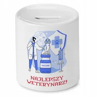 Skarbonki - SKARBONKA DLA WETERYNARZA NAJLEPSZY WETERYNARZ z Nadrukiem ze Zdjęciem - miniaturka - grafika 1