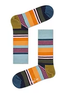 Skarpetki męskie - Happy Socks Multi Stripe, kolorowe i zabawne, Skarpety dla kobiet i mężczyzn, Niebieski-Zielony-Pomarańczowy-Różowy (36-40) - miniaturka - grafika 1