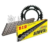 Części motocyklowe - Zestaw łańcuchów DID stal 520VX3 / 104 nit zamek do Honda MTX RW 200 ccm rok prod. 1983-1989 - miniaturka - grafika 1