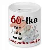 Skarbonki - Skarbonka na Urodziny 60 60te 60-te na Prezent z Nadrukiem ze Zdjęciem + Opakowanie na prezent (wzór 04) - miniaturka - grafika 1