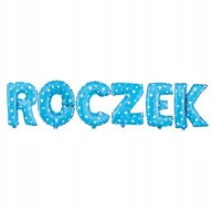 Baby shower i roczek - BALONY ZESTAW DEKORACJI BALONY ROCZEK pierwsze 1 urodziny niebieski foliowy - miniaturka - grafika 1