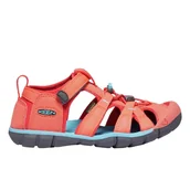 Buty dla chłopców - Sandały młodzieżowe Keen Seacamp II CNX sportowe trekkingowe koralowe-38 - KEEN - miniaturka - grafika 1
