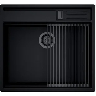 Zlewozmywak GLOBALO SILVANO 60.1 BLACK/BL MAT - Zlewozmywaki - miniaturka - grafika 1