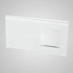 LEDart Touchme Panel Pojedynczy Biały TM701728W Q - Wyłączniki światła i elektryczne - miniaturka - grafika 1