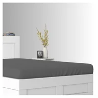 Prześcieradła dla dzieci - Prześcieradło Frotte Z Gumką Do Łóżeczka 60x120 Grafit 180 GSM Grube Premium - miniaturka - grafika 1