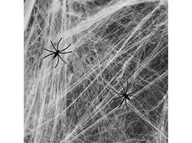 Halloween - Biała pajęczyna z pająkami na Halloween - 60 g - 1 op. - miniaturka - grafika 1