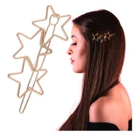 Ozdoby do włosów - Spinka Wsuwka Złota do Włosów Ozdobna Gwiazdki Metalowa Lekka i Wytrzymała - miniaturka - grafika 1