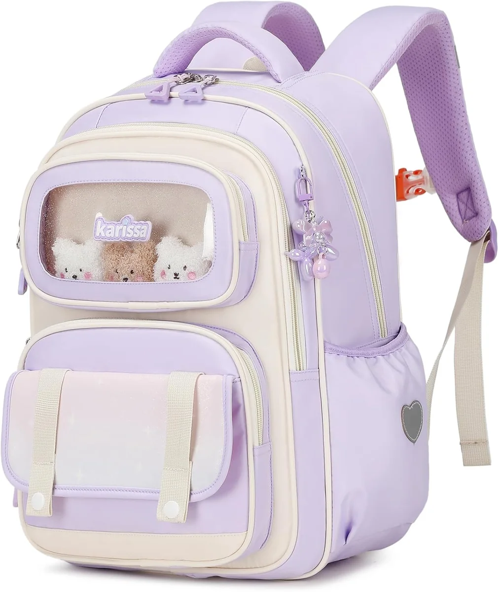 Plecak szkolny ergonomiczny dla dziewczynki 20 l lekki tornister kawaii