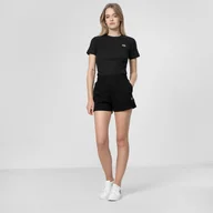 Spodnie sportowe damskie - Damskie spodenki dresowe CHAMPION ROCHESTER Shorts - czarne - miniaturka - grafika 1
