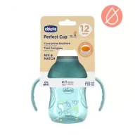 Kubki dla dzieci - Chicco Kubek 360` do nauki samodzieln picia 200ml turkus - miniaturka - grafika 1
