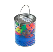 Piłki dla dzieci - Piłka kauczukowa 3cm 10szt Pojemnik Midex - miniaturka - grafika 1