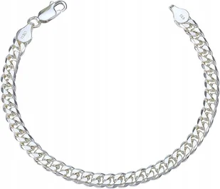 BRANSOLETKA SREBRNA MĘSKA PANCERKA DIAMENTOWANA SREBRO PRÓBA 925 ORYGINALNA - Bransolety męskie - miniaturka - grafika 1