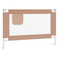 Zabezpieczenia dla dzieci - vidaXL Barierka do łóżeczka dziecięcego, taupe, 100x25 cm, tkanina - miniaturka - grafika 1