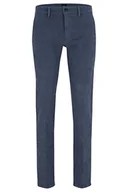 Spodnie męskie - BOSS Spodnie męskie, płaskie, ciemnoniebieskie, 32 - miniaturka - grafika 1