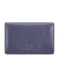 Biżuteria - akcesoria - Etui na wizytówki skórzane poziome granatowe - miniaturka - grafika 1